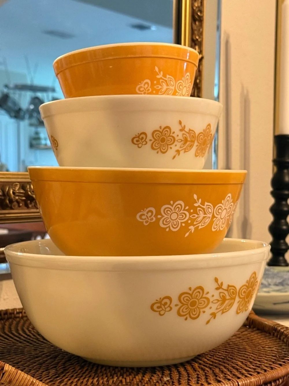 Butterfly Gold Pyrex Mixing Bowls 404-401
